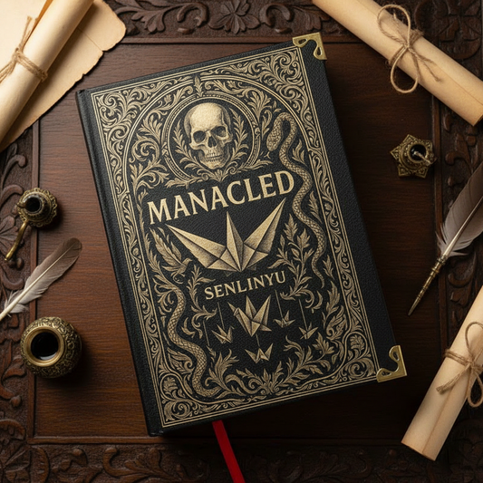 Manacled Special Edition 3in1 – Deluxe Fantasy Romance Collector’s Edition by Senlinyu | Intricate Skull Design & Embossed Decorative Cover